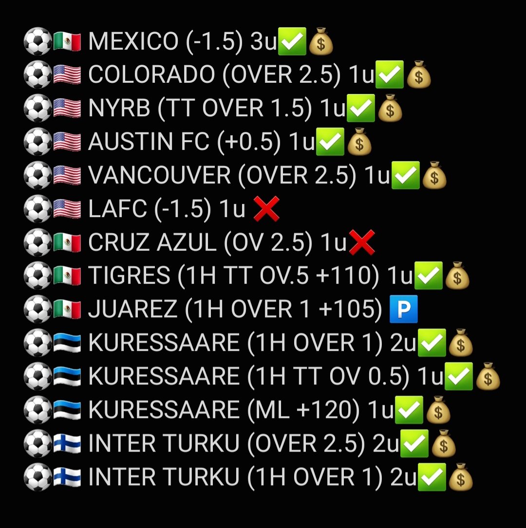 MONEYL1NEMATH1S's tweet photo. HUGE DAY TODAY TO CLOSE OUT THE FIRST WEEK OF MY NEW PAGE, ILL TAKE IT!! 💥 (+15.2u) 💥

ANY LIKE ❤️ / RETWEET 🔄 IS ALWAYS APPRECIATED, THIS PAGE WILL ALWAYS REMAIN FREE WITH MY BEST #SOCCER PICKS! 

ALL SPORTS CONTINUE ON MY MAIN PAGE @MONEYLINEMATH1S

#Gamblingtwitter https://t.co/MCR0FFimvM