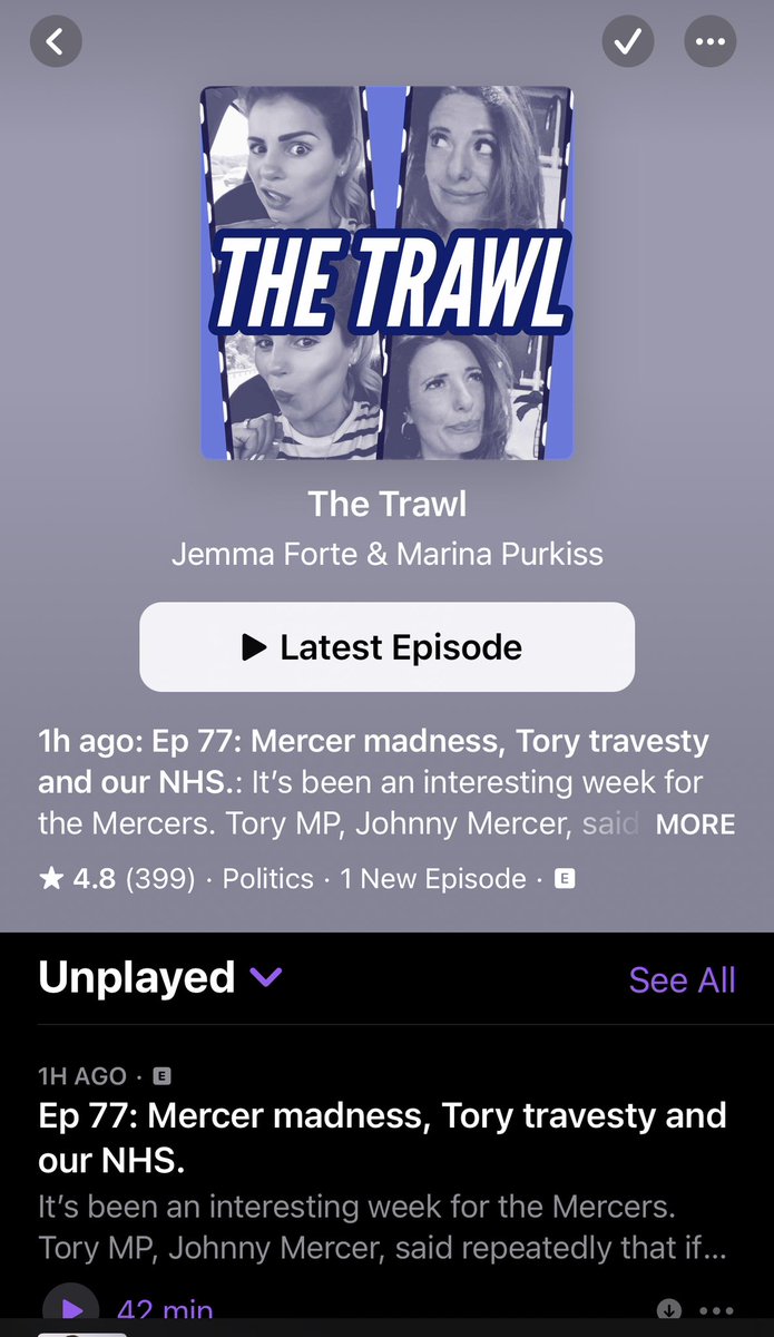 This always makes me happy! Another podcast ready to listen to from the amazingly clever, well researched, brilliant, funny duo of <a href="/jemmaforte/">Jemma Forte</a> &amp; <a href="/MarinaPurkiss/">Marina Purkiss</a> #thetrawl