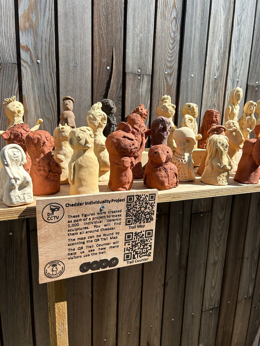 Good morning! It's launch day! Start by listening to Bridget on <a href="/bbcsomerset/">BBC Somerset</a>  with Jenna Myles at 8.45, then put on your walking shoes and come and see the ceramic figures decorating Cheddar. 11am Cheddar Visitor Information Centre #getoutdoors #enjoycheddar #communitysupport