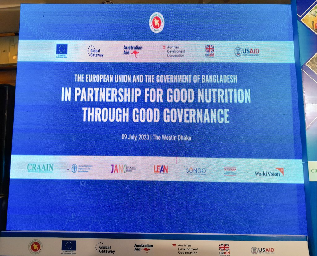 Attending @eunion event on Food and Nutrition Security (FNS) programme that benefitted close to 10 million people across 12 distrixts in Bangladeh. Concern worldwide' CRAAIN prog was fortunate to be part of FNS benefitted over half a million people in Bagerhat oastal district.