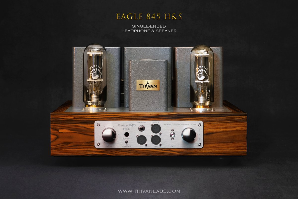 H&amp;S Series - Headphone &amp; Speaker Tube Amplifier
Single-ended - CLASS A - NEGATIVE ZERO FEEDBACK

#Announcement #Product_Releasing
#ThivanLabs_Headphone_Amp 
#ThivanLabs_EAGLE845 #ThivanLabs_EAGLE845_HnS
#ThivanLabs_Swan211MKII #ThivanLabs_Swan211_HnS

#THIVANLABS