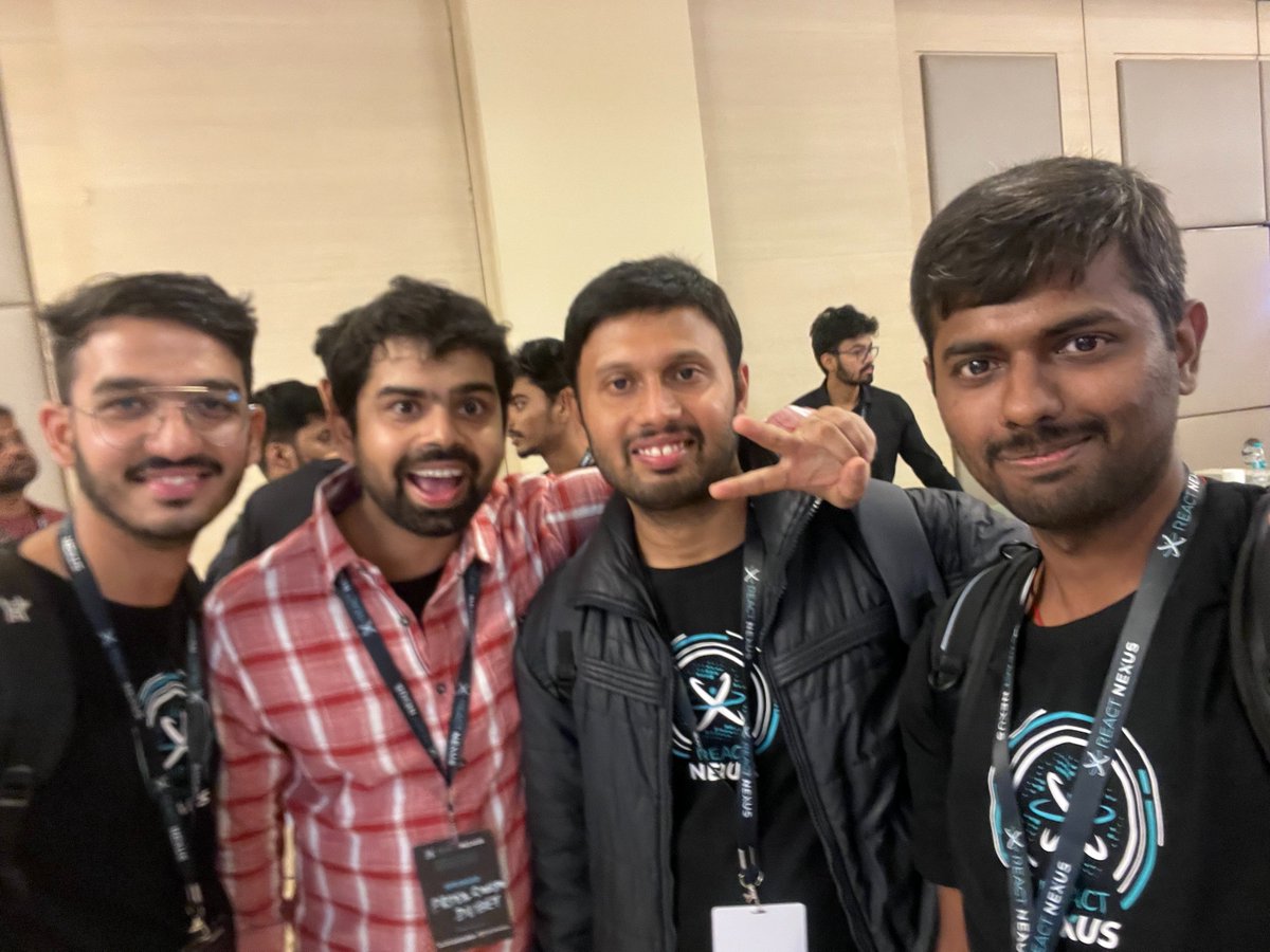 iamsasivarnan's tweet image. It was a splendid time at @ReactNexus.
Had a lot of learning, insight and inspiration to carry forward.
Met amazing people @paicube @iamdarshshah @bharat_nischal @TechiePriyaRnjn @_sudo_user @iNikhilKumaran @hussamkhatib3 @vivekgalatage @yomeshgupta
#ReactNexus2023