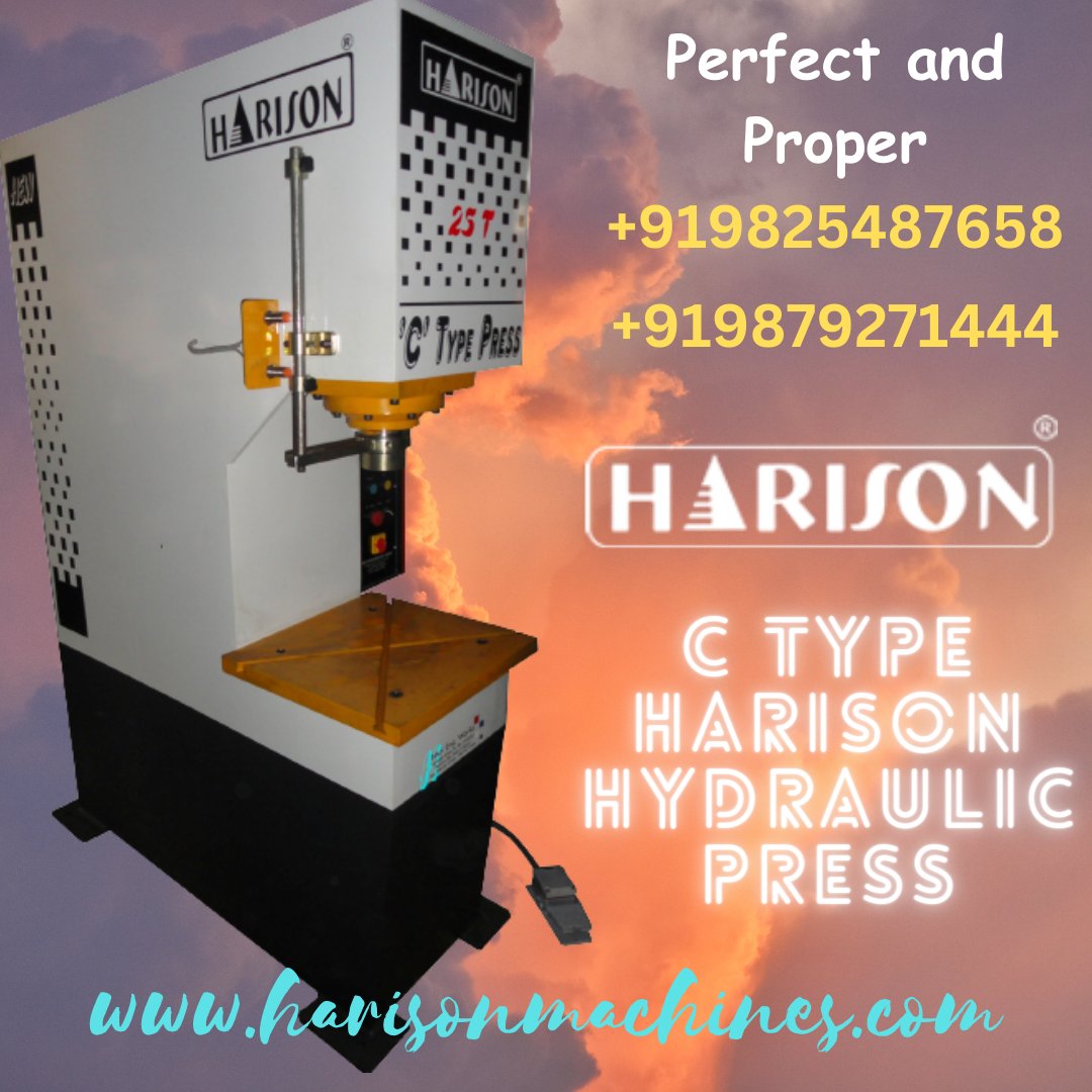 harisonmachines's tweet image. #HydraulicPressinMaharashtra,
#HariEngineeringWorks provide #HydraulicCframePress. #HarisonPress are made of #QualityRawMaterial, which make them durable. The company believes in developing long-term relationship with the clients. #QualityOfIndia,