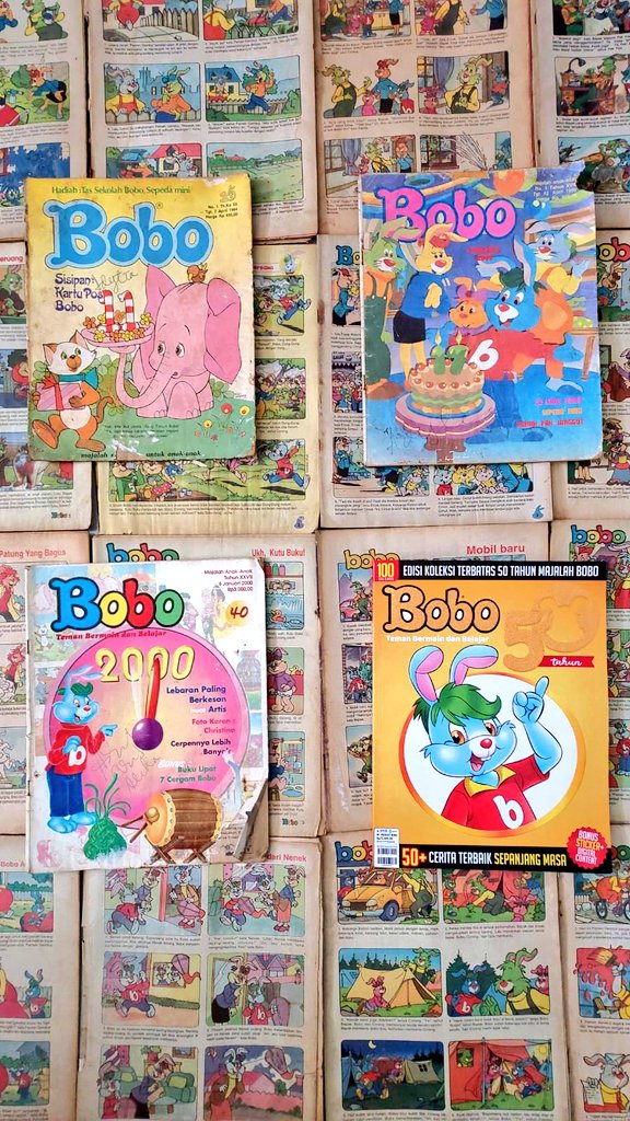 Al_nugraha's tweet photo. Koleksi ibu > Koleksi kakak > Koleksiku > Koleksi ponakan

3 generasi sudah @majalah_bobo menemani keluarga kami. Terimakasih banyak ya Bo, semoga kamu masih bisa menjadi teman bermain dan belajar generasi2 selanjutnya 🙏 https://t.co/9vmsGb88BC