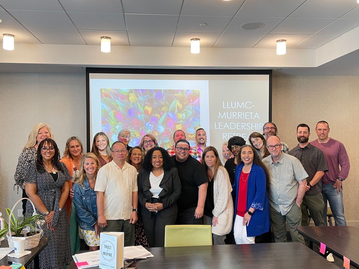 DeniseWocn's tweet photo. LLUH-Murrieta had their 2nd Leadership Retreat lead by Karima Curry, MSW, LCSW.. devotional by Dr.Dilys Brooks Chaplian.The theme was based on S.Covey’s“Trust and Inspire”! Our leaders shared their thoughts on“How do you inspire your teams”What’s Your Why” &amp; “What’s Their Why”! https://t.co/oPM8NiH7FH
