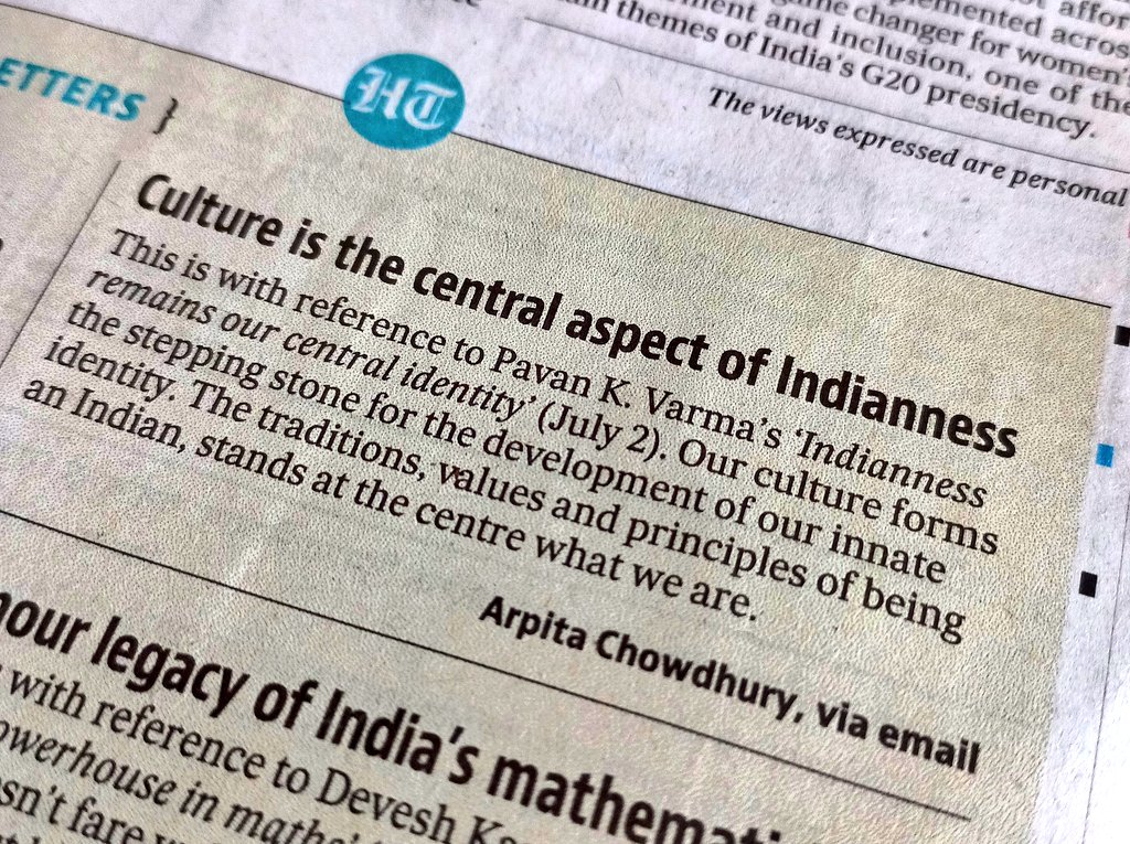 Arpitapv3129's tweet image. Letter to the editor published in today's @htTweets 9/7/2023 (Delhi Edition)

#lettertoeditor #published #print #newspaper