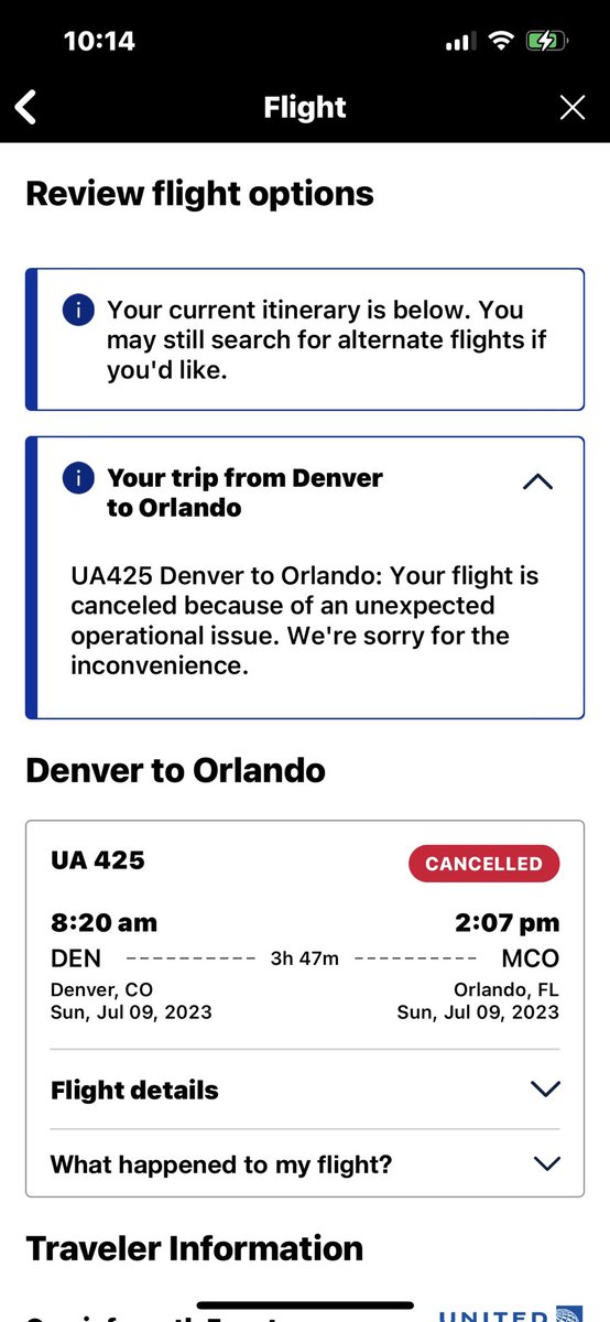 Thanks a lot <a href="/united/">United Airlines</a> . I really appreciate being informed at 10:10 pm that my 8:20 am flight is #canceled due to “an unexpected operational issue.” Get it together <a href="/united/">United Airlines</a>! <a href="/PeteButtigieg/">Pete Buttigieg</a>