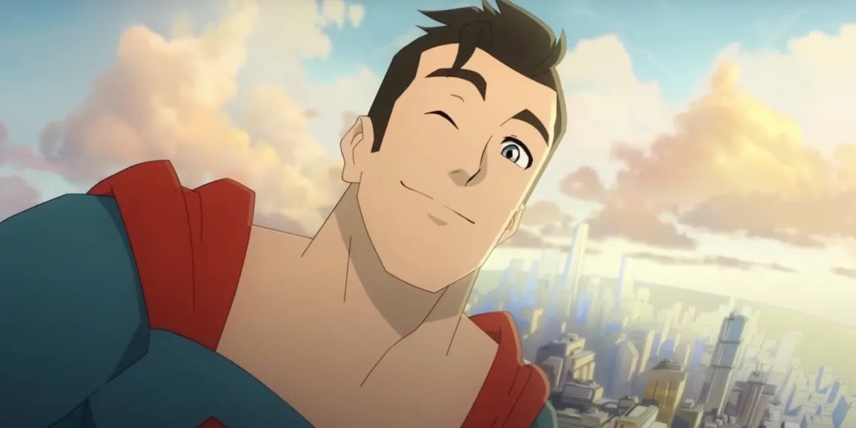 AWholeLottaLotl's tweet photo. It has to be said bc just two episodes of My Adventures with Superman has reversed YEARS of Supes character assassination by Zack Snyder, and all it took was making Clark Kent a beautiful himbo. https://t.co/9SPcDqvgI4