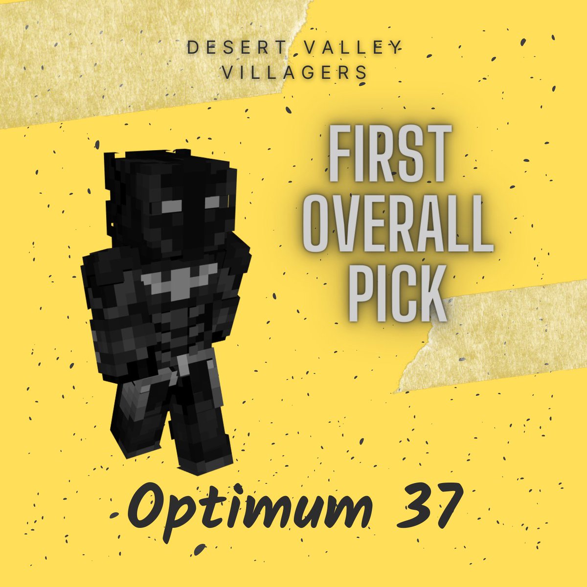 DVVillagers's tweet photo. With the 1st overall pick in the MBL Draft the Desert Valley Villagers selected Optimum!!! #GoVillagers https://t.co/xULI2uRhPh