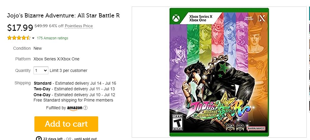 Wario64 on X: Jojo's Bizarre Adventure: All Star Battle R (Xbox) is $17.99  on Woot  #ad also on Game Pass   / X