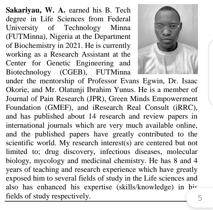 WaheedSakariyau's tweet photo. Brief about a young growing Scientist named Sakariyau, A. Waheed. In the midst of difficulties, we keep pushing and growing!
#Keep_pushing! https://t.co/3RrkfWgKV5