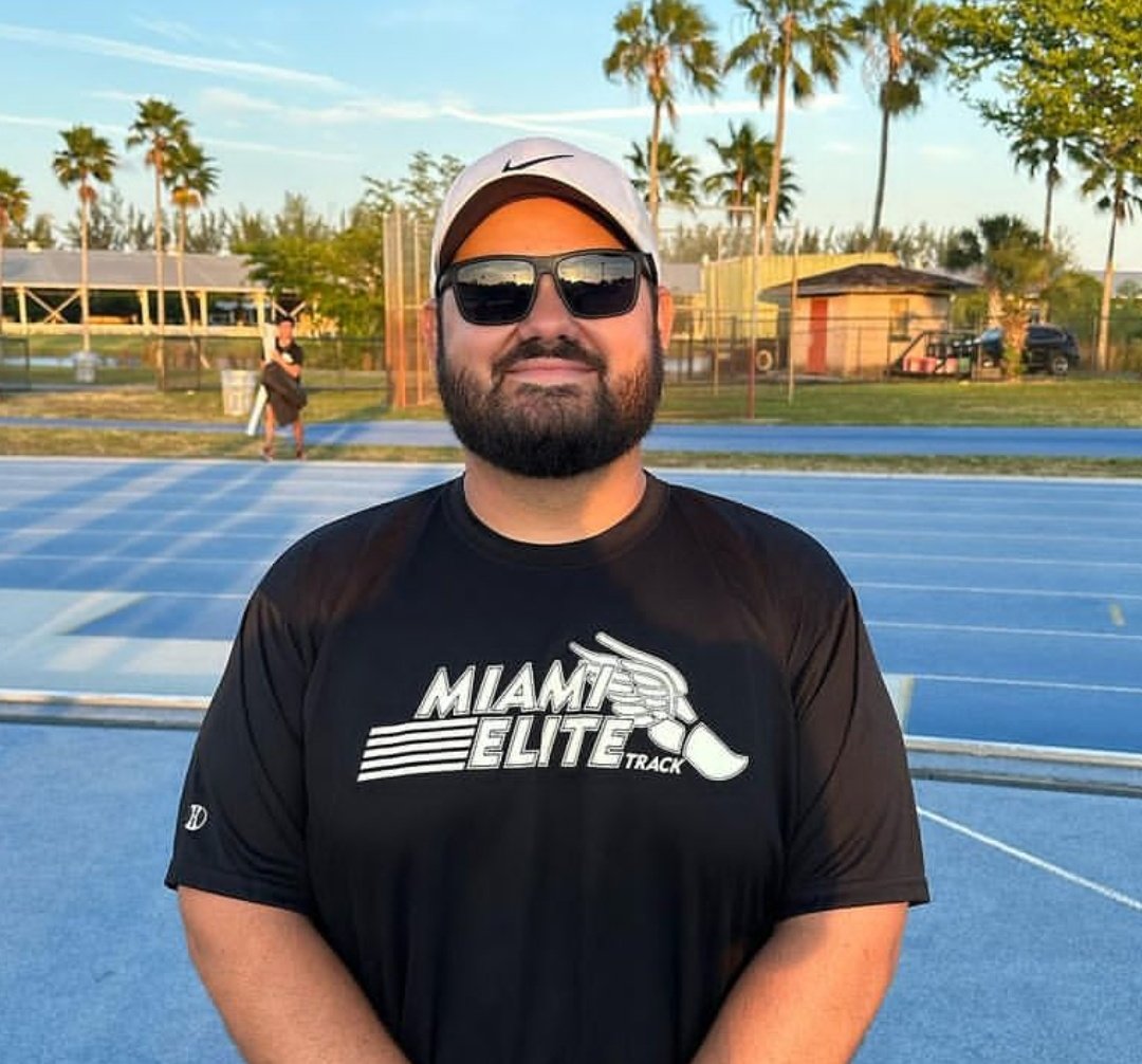 We are extremely excited to have Coach Carlos Flores join our staff as our throws coach. Coach Flores is currently the throws coach at Belen Jesuit Prep &amp; brings many years of coaching experience. Welcome Coach Flores! 

#throws #miamielite #miami #throwing #fieldevents #field