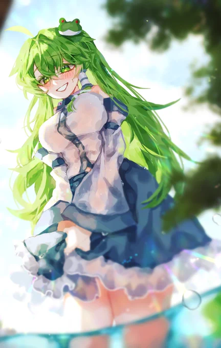 涼し気な早苗さん 