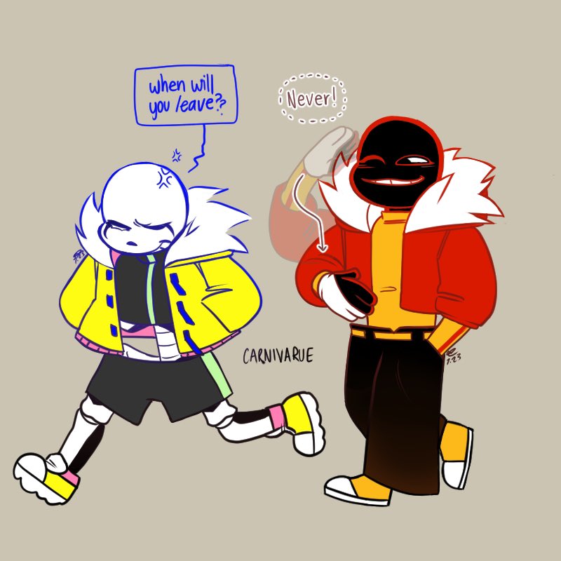 carnivarue's tweet photo. Next, youโre gonna tell me they wonโt be the only two on this page!
โฆThat was sarcasm, right?
#fatesans #wikigoldsans #art #undertale #undertaleAU #undertale_au #sansoc https://t.co/VysYhZ9MLX