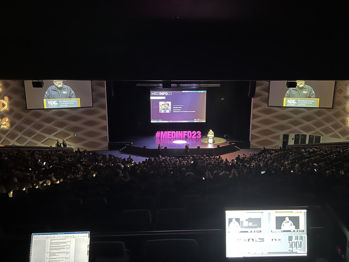 AliBesiso's tweet photo. We’re officially live and it’s a full house! #MEDINFO23 https://t.co/GVVVzX1Wj3