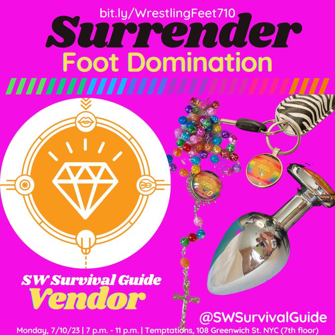 TOMORROW! On Monday, July 10, SWSG will see you at Temptations, 108 Greenwich St., NYC (7th fl) for SURRENDER<a href="/tag/pride"class="tags"><span>#pride</span></a><a href="/tag/pride2023"class="tags"><span>#pride2023</span></a>