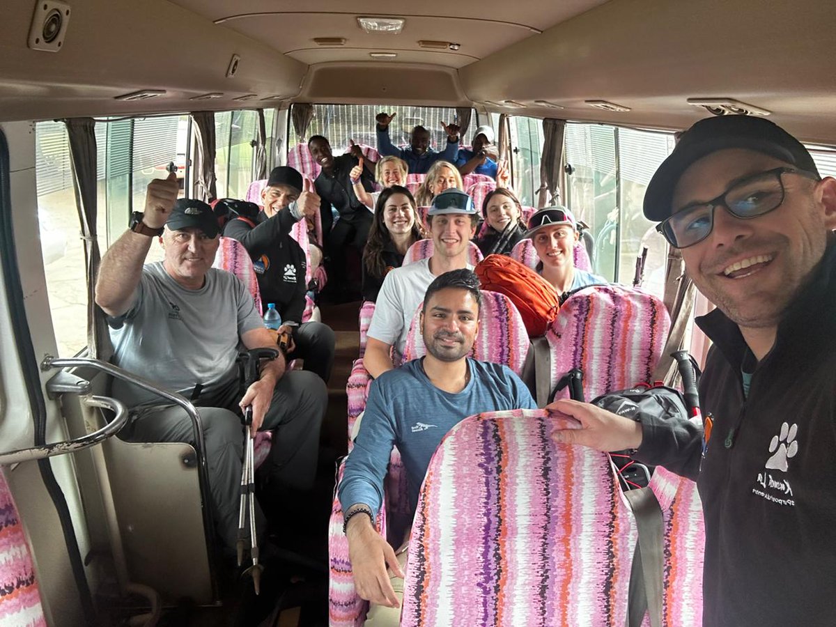 Kusudi_la's tweet photo. And we’re off!
Our purposeful adventurers met for breakfast at 7am and are on the way to the summit - taking a bus from Weru Weru River Lodge to Rongai Gate of Kilimanjaro National Park.
#PurposefulAdventure #animalwelfare #fundraising #kusudila #kilimanjaro https://t.co/XnERs2ghsT