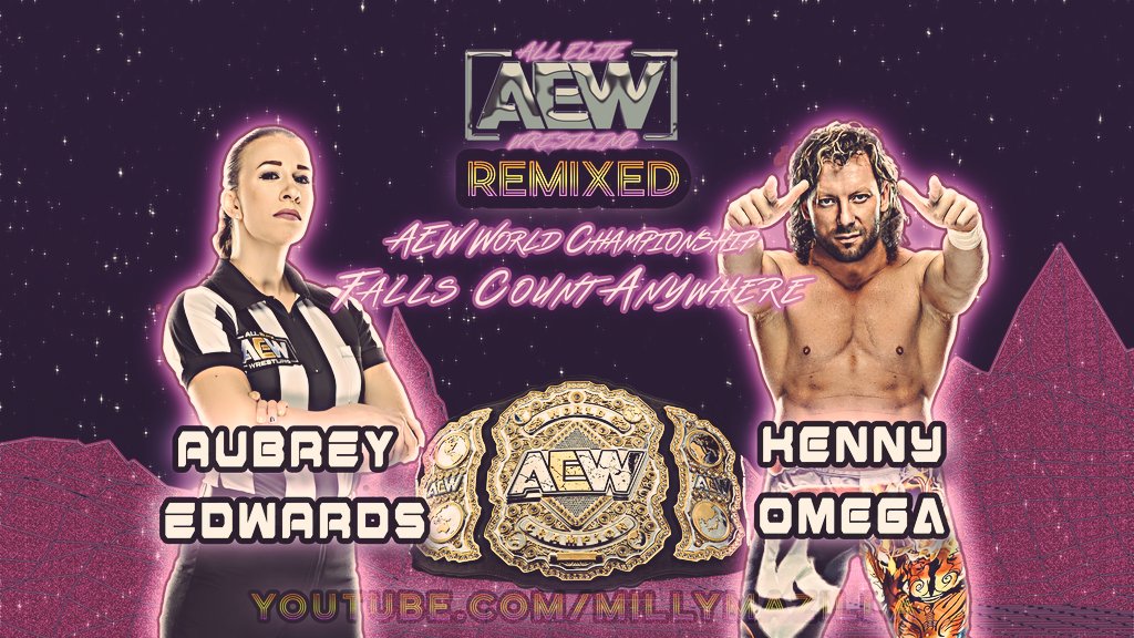 millymazilla's tweet photo. IT'S OFFICIAL 

Coming Soon To YouTube @glitterstone902 and I will do battle for the #AEW World Championship in #AEWFightForever 

It will be FALLS COUNT ANYWHERE! 

#AEWRemixed https://t.co/h9SBRj3tnf