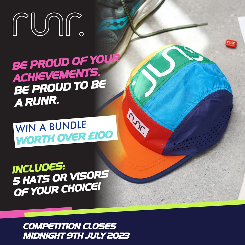 runr_uk's tweet photo. 🚨WIN a bundle of FIVE Runr Running Hats or Visors worth over £100!🚨

To enter, simply like this post &amp; RT.

Comp closes midnight Sunday 9th July. Winner gets to choose all 5 items 🙌

Whatever your speed or distance, be proud of your achievements, be proud to be a Runr.

#runr https://t.co/ZGK0oxuwSm