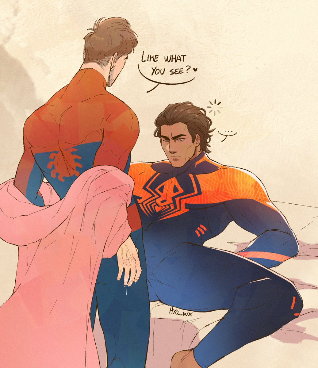 hyo_wx's tweet image. flustered(?) miguel #spiderdads