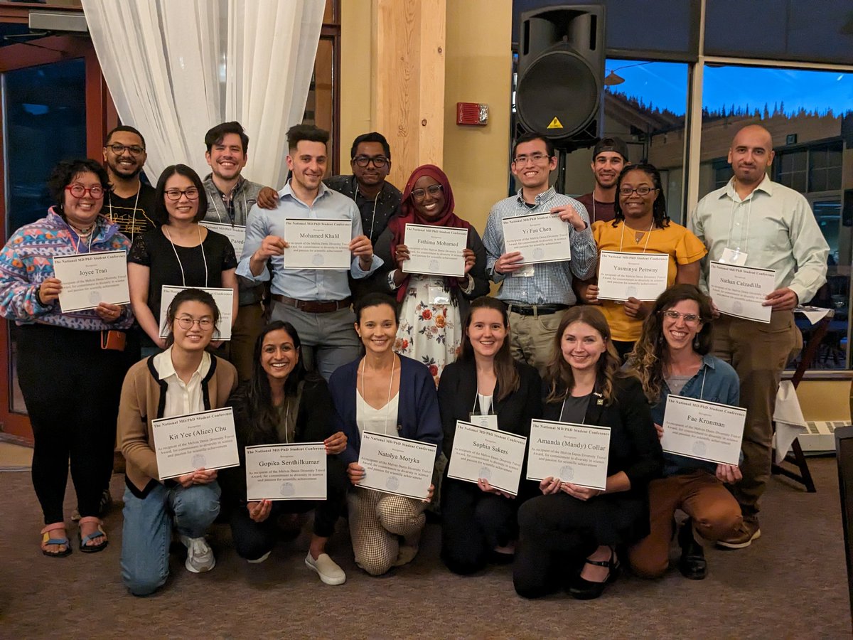 Nickole Moon (@neuronickole) on Twitter photo All but one of our amazing Diversity Travel Award winners with the conference planning committee chairs!
Congratulations to these amazing future physician-scientists as well as the poster and oral presentation awardees!
<a href="/mdphdcon/">MD/PhD National Student Conference</a> #mdphdcon23 All but one of our amazing Diversity Travel Award winners with the conference planning committee chairs!
Congratulations to these amazing future physician-scientists as well as the poster and oral presentation awardees!
<a href="/mdphdcon/">MD/PhD National Student Conference</a> #mdphdcon23