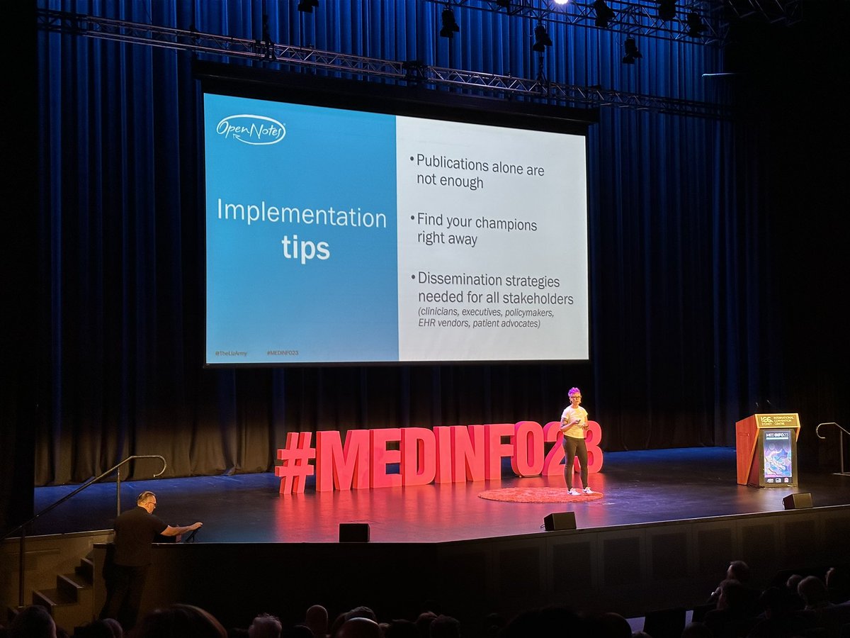williamhersh's tweet image. Great talk on #opennotes by the always-inspiring @TheLizArmy at #MEDINFO23