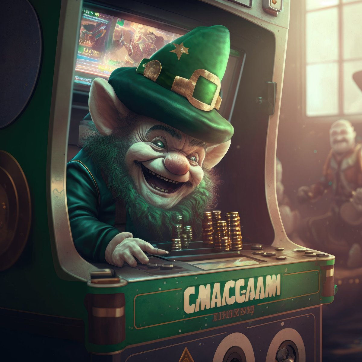 TheLeprechaunPR's tweet photo. Meet Keenan ๐
Mischievous Leprechaun who finds solace in the vibrant arcades. ๐
๐ Within the arcade's neon-lit corridors, Keenan roams, searching for treasures hidden in electronic landscapes. ๐ฐ๐
#ArcadeMagic
#LeprechaunArmy ๐ป
#TLP ๐ https://t.co/VK60QUo2jO