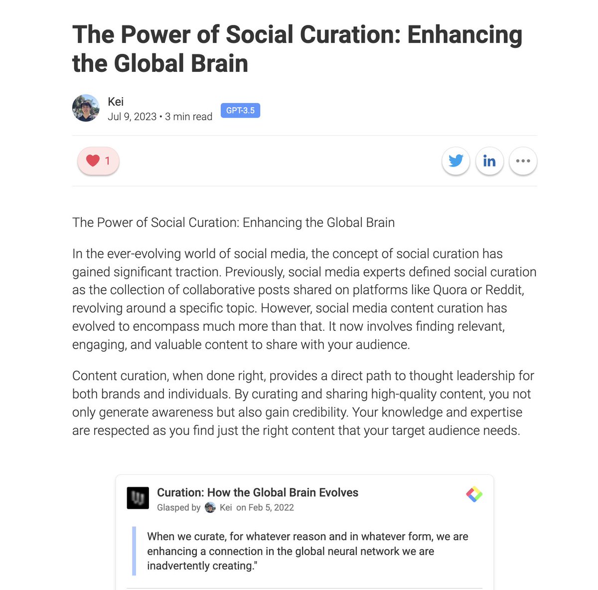KeiWatanabe17's tweet photo. When Ester Liquori (@esterliquori) meets Eliot Van Buskirk (@listeningpost) 🤝
"The Power of Social Curation: Enhancing the Global Brain" https://t.co/rpdo09yHfG