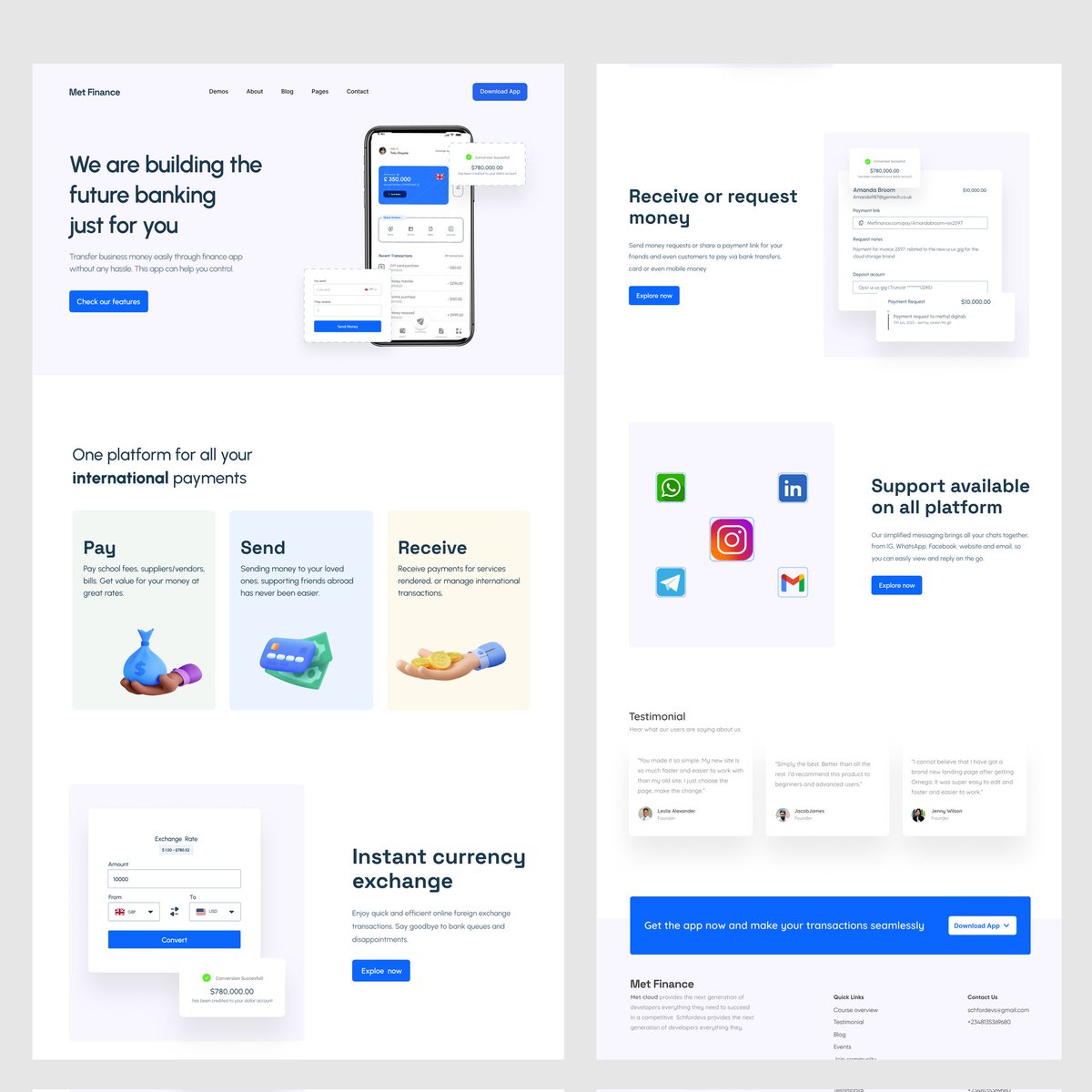 ToluOluyole's tweet photo. Sharing some of the landing page designs I worked on recently.

Actively searching for UI UX designer roles. https://t.co/3vTKXHJdmk