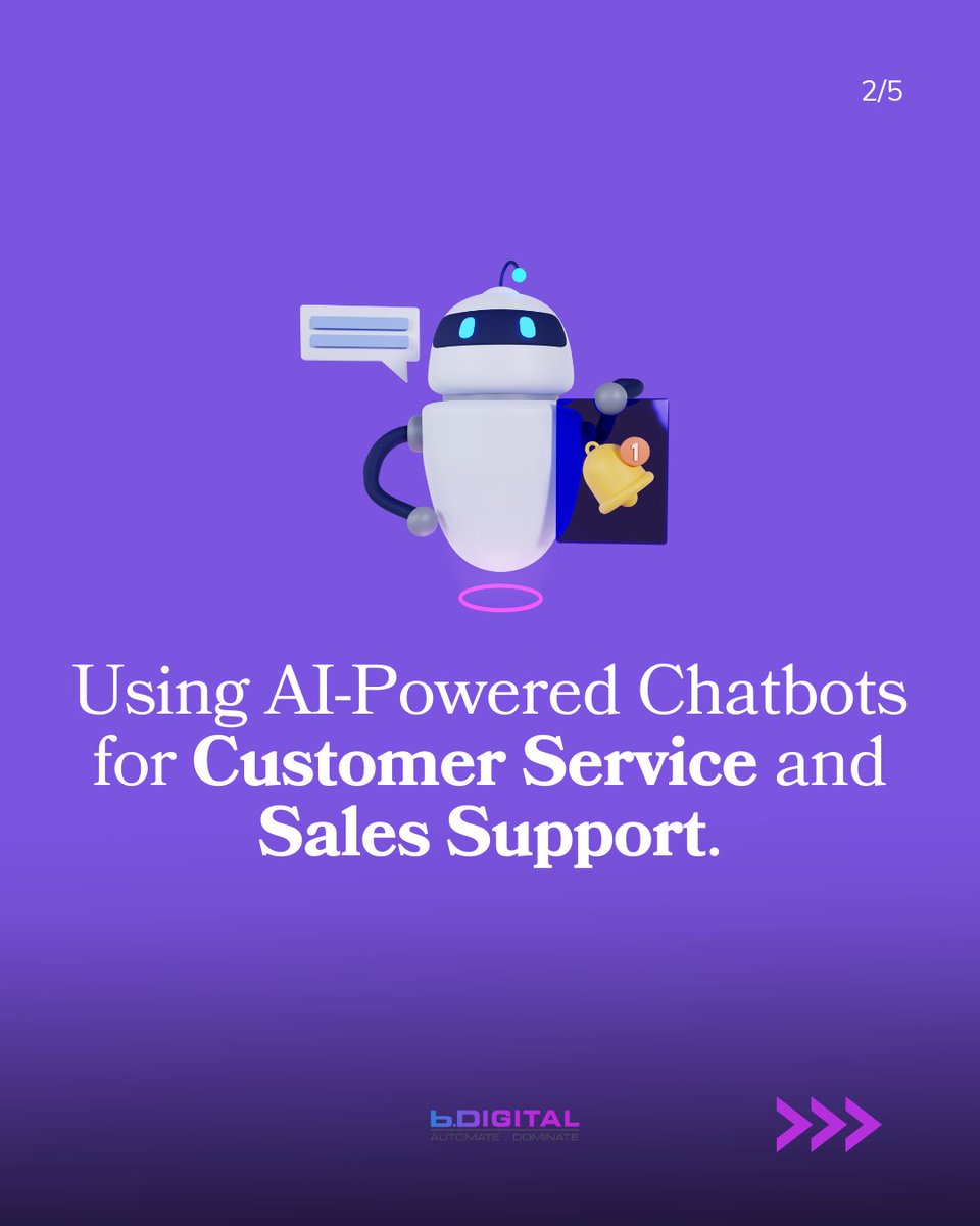 bridgette_boss's tweet photo. Transform your customer service and supercharge your sales support with AI-Powered Chatbots.💯🚀️‍🗨️

Contact us now to unleash the full potential of customer service and sales support!

👉https://t.co/IgHiQMpfA9
#AIChatbots #CustomerServiceAutomation #SalesSupport https://t.co/nTJQFwD71d
