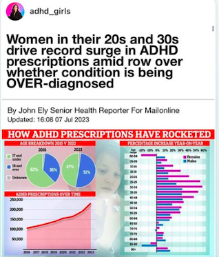 s_lawton_books's tweet photo. I'm a fairly private person, but I'm increasingly seeing this sort of headline from tabloids, and I'm sick of it. I was diagnosed with ADHD last year, and so am part of this so called 'explosion'. So here's my twopence worth. 🧵 1/12 https://t.co/13S0Z3LKR3