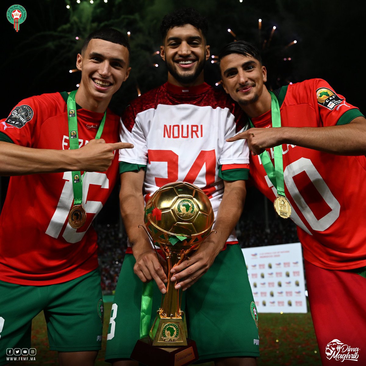 lnstantFoot's tweet photo. Comme a chaque grand succès, les joueurs marocains ont rendu hommage hier soir à Abdelhak Nouri. 🙏🏽🇲🇦

(📸 @EnMaroc) https://t.co/EExcHGlHZ6