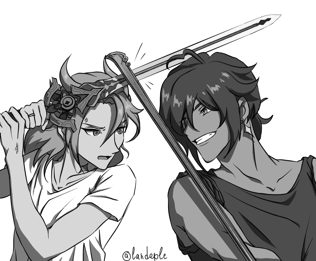 landeple's tweet photo. - Hey, Mr. Alchemist, did you lose all your strength at night?
- So whose merit is it?!
#game #GenshinImpact #genshinimpactfanart #Albedo #Kaeya #kaebedo https://t.co/0IjWMExcJj