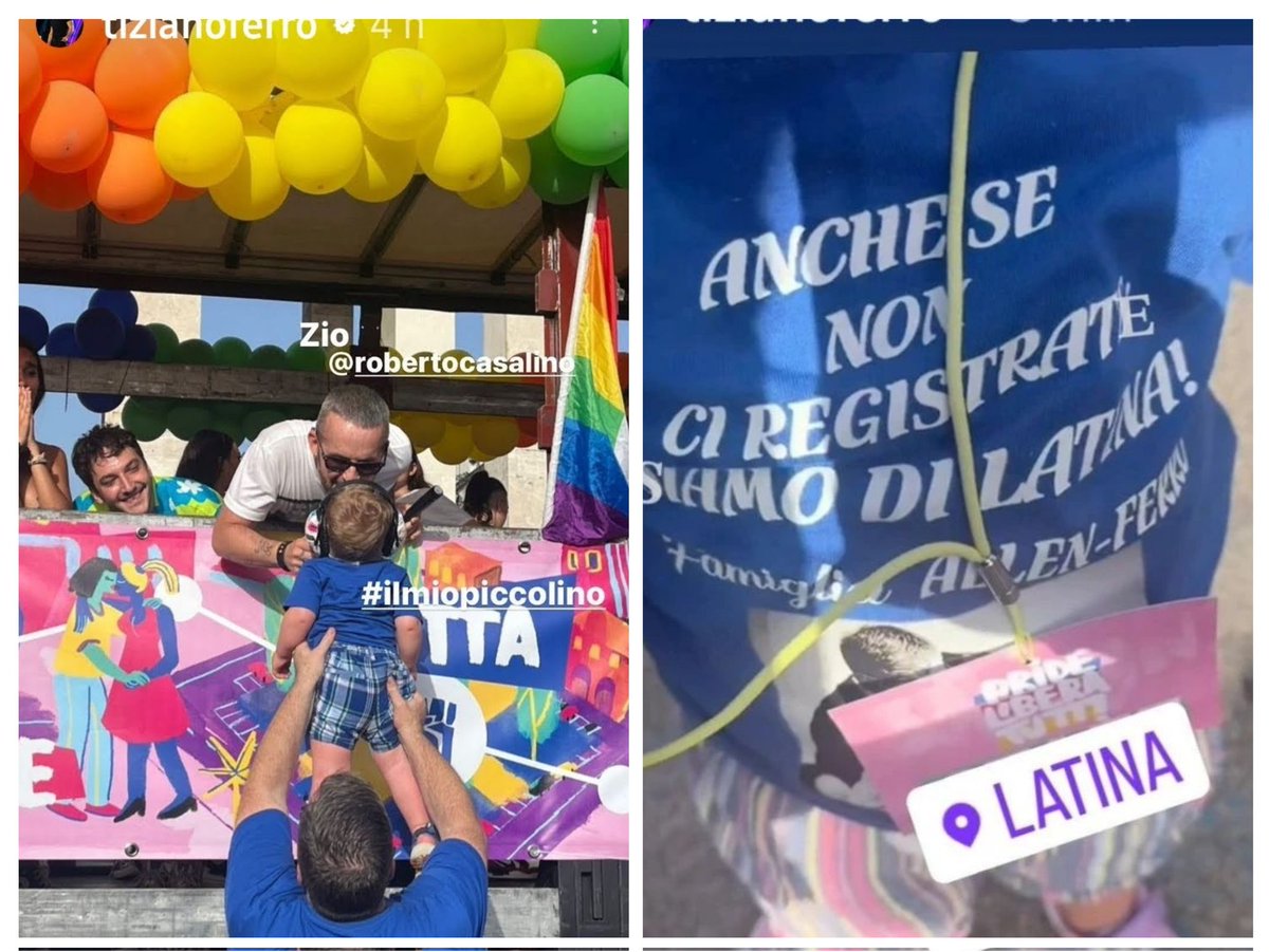 L'amore crea la famiglia 👨‍👦‍👦#famiglia🌈🏳️‍🌈♥️ #tizianoferro @TizianoFerro @lazio_pride #latinapride #famiglia❤💙💜💚💛