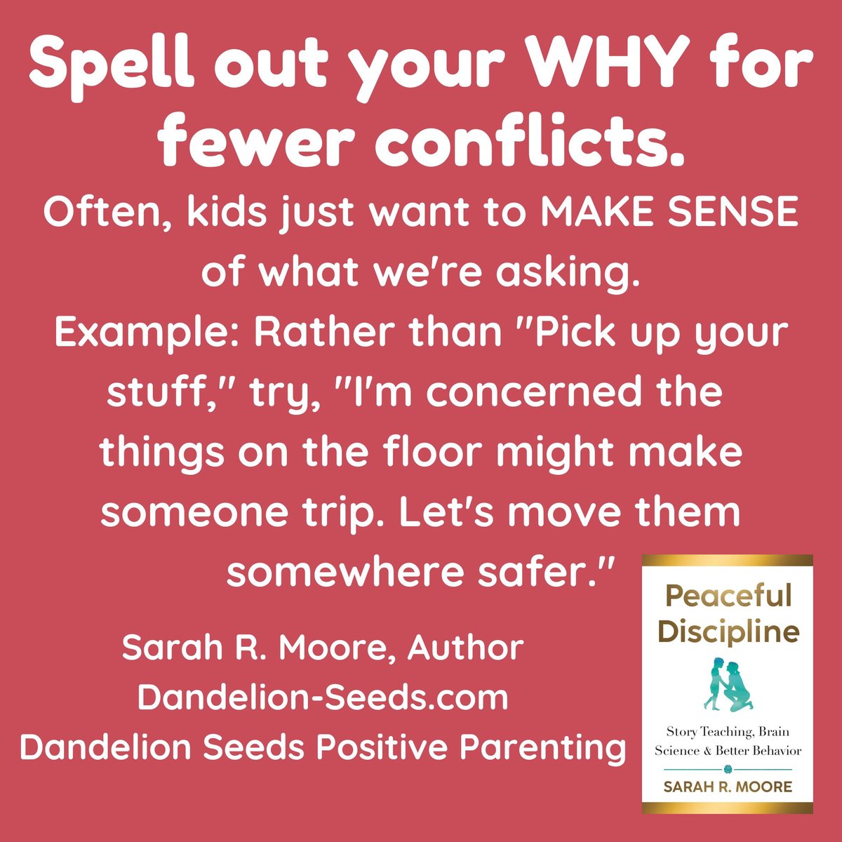 #Parents are often telling children to do this / don't do that, but we sometimes assume our kids know our reasons -- and they're not any better at mind reading than we are! Simply adding the "why" can spare you LOTS of unnecessary battles.
#consciousparenting #respectfulparenting