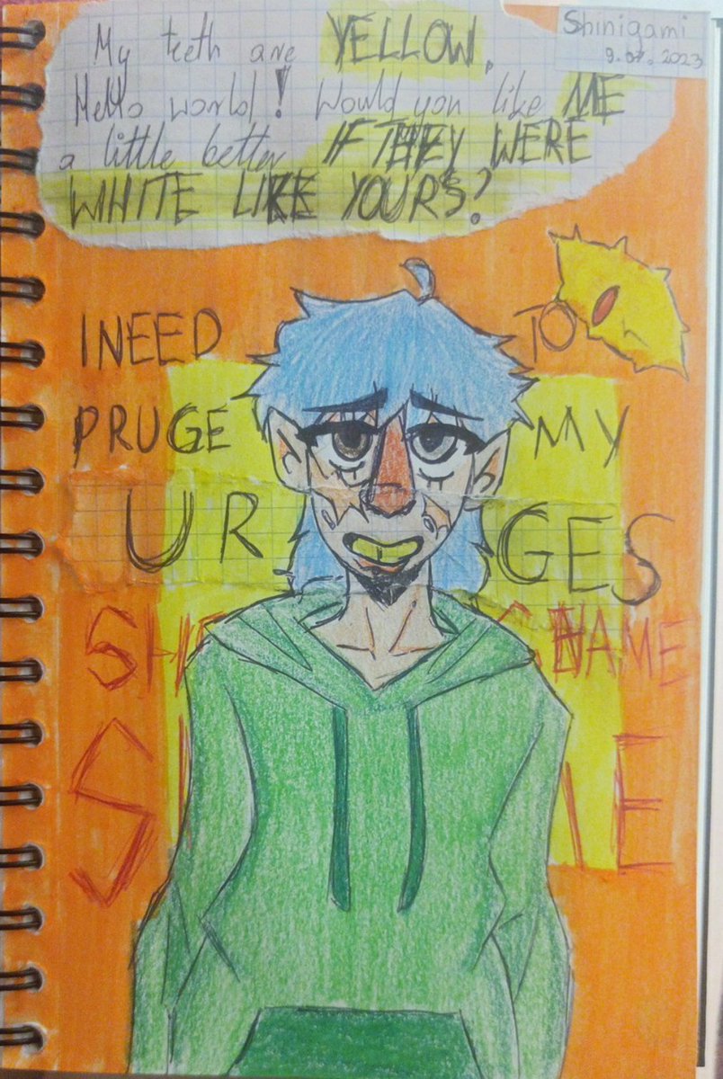 WilliAfton11's tweet photo. Another art this time it's not just a sketch
:3
And it looks much better in real than in the picture ->-
#art #artist #sketch #sketchbook #AlienBlues #AlienBluesart https://t.co/Uok3HlE9D4