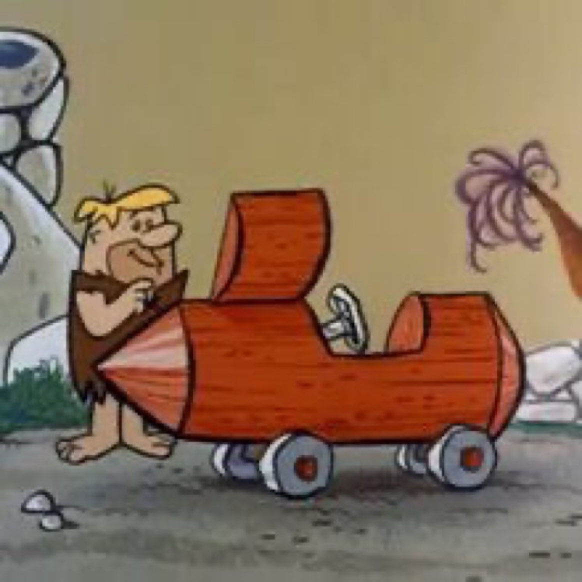 Super70sSports's tweet photo. Barney Rubble’s car is underrated as hell. Motherfucker was just out there driving a first grade pencil around. https://t.co/tG3hypIiPQ
