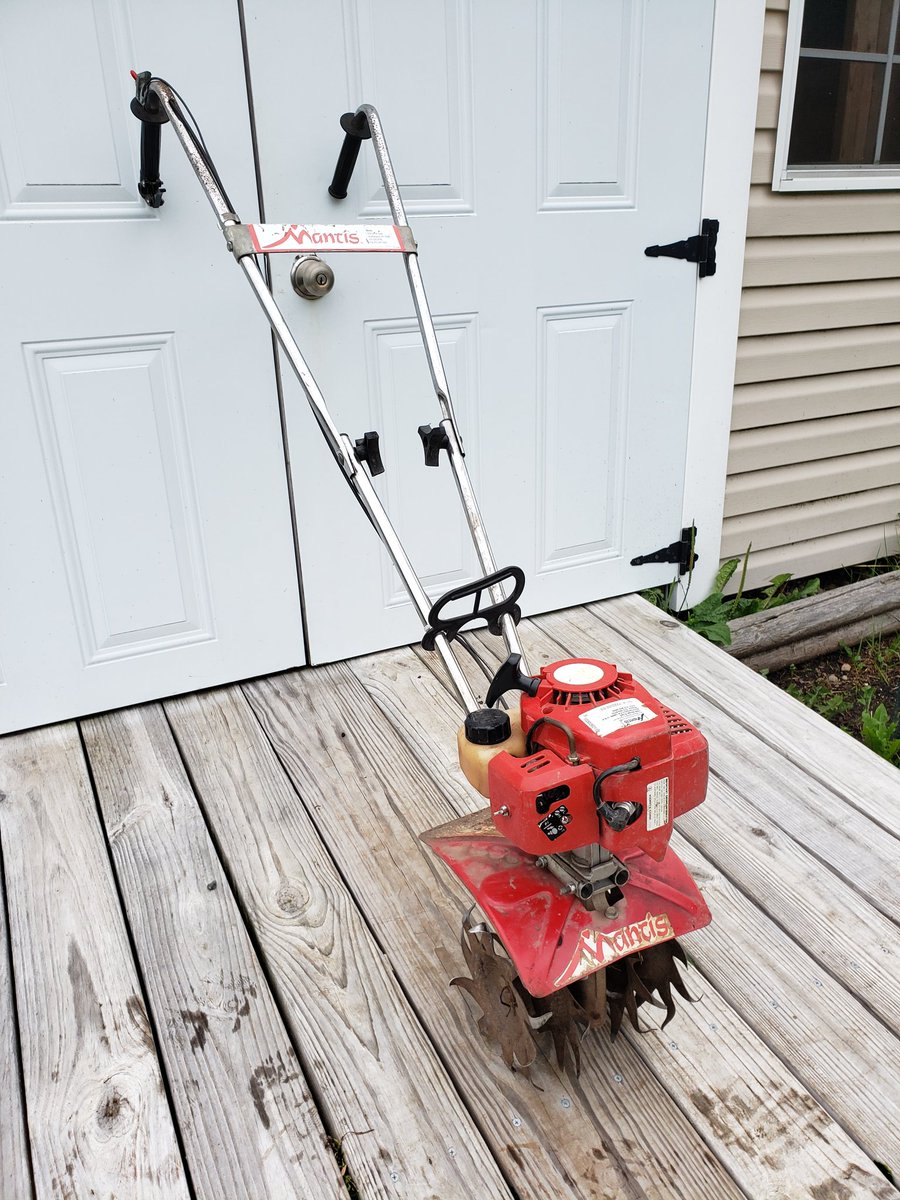 wnchem's tweet image. The original starter pull cord on my 11+ year old Mantis tiller frayed yesterday. Watched some YouTube videos, spent 50 cents on nylon rope at local hardware store, and we are back in action! #WNHSgardens #ThankHeavens4YouTube #ProblemBasedLearning #TheJourneyIsEverything