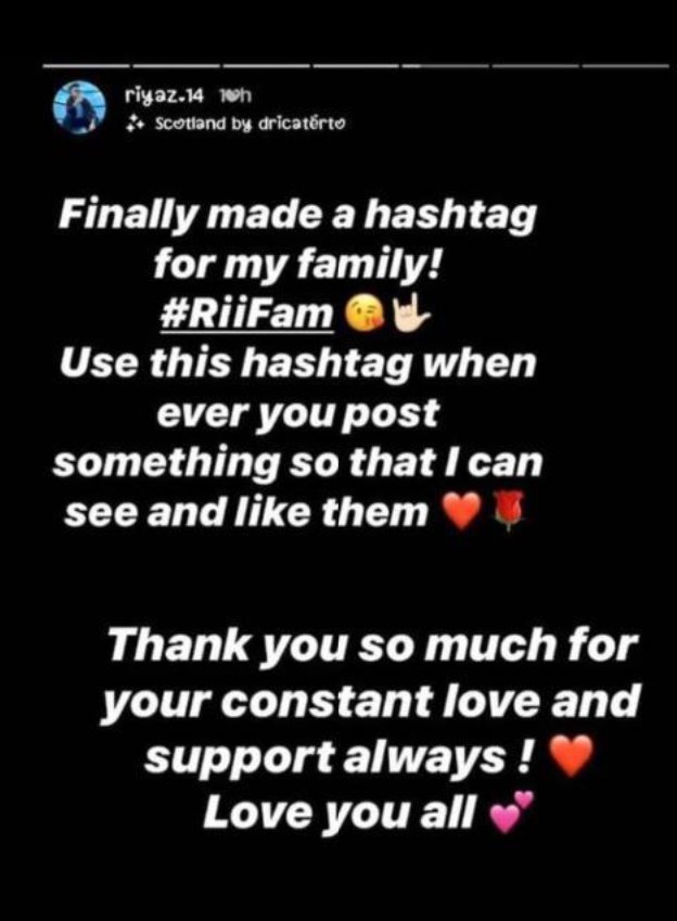 riyaziyn25's tweet photo. 9july2020→9july2023❤️
@_riyaz_aly
#riifam 
#rifamsday
3 YEAR'S OF RIIFAM'S DAY https://t.co/fkfsOta2UZ