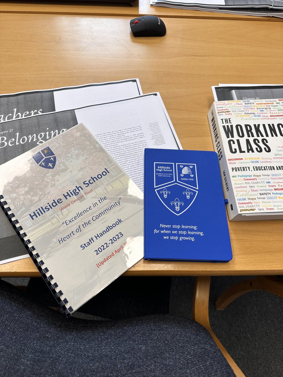 Congratulations to Miss Wharton & Miss Kay for successfully securing places on our SchoolDirect programme through @wdtrust. We spent their Induction afternoon reading extracts from The Working Class, exploring the rewards of being a great teacher & importance of inclusivity.