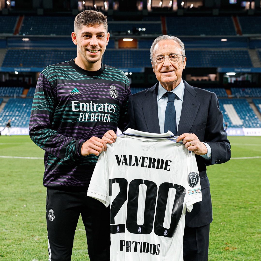 FedeVaIvarde's tweet photo. Proud to have the privilege of playing 200 games with Real Madrid 🤍 https://t.co/dQFtSXoQc0