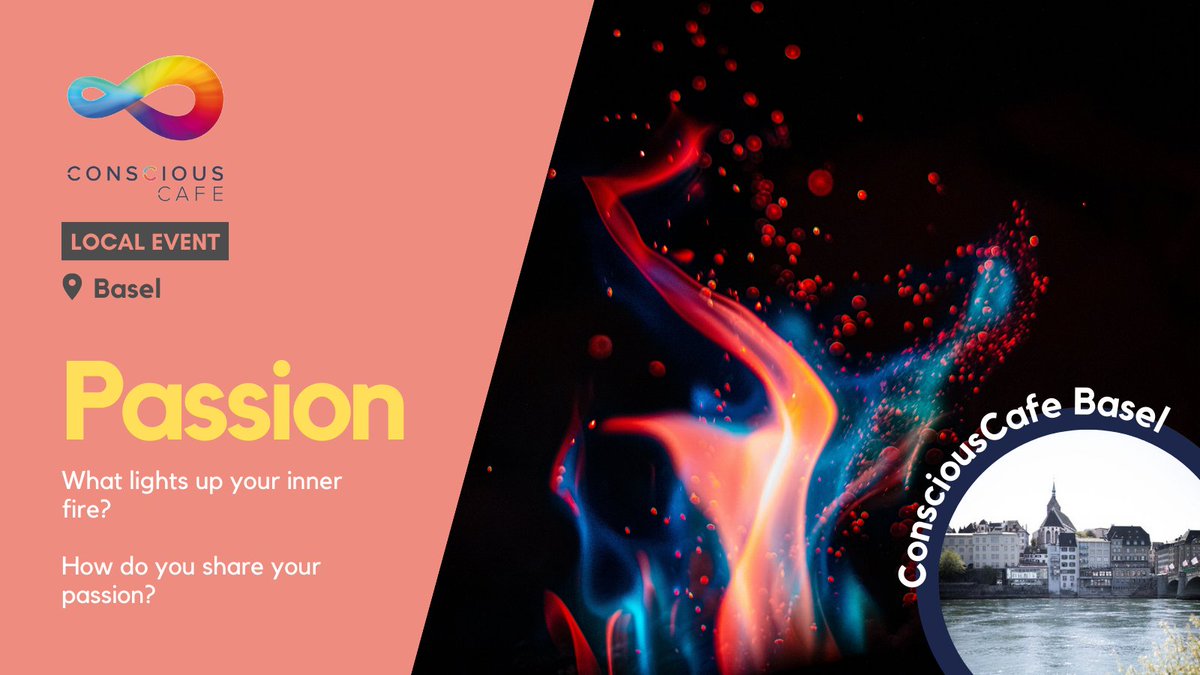 What do you feel passionate about - what lights up your inner fire? How do you share your passion?

Bring an open mind to ConsciousCafe #Basel and discuss all things PASSION in our next online event: eventbrite.ch/e/consciouscaf…