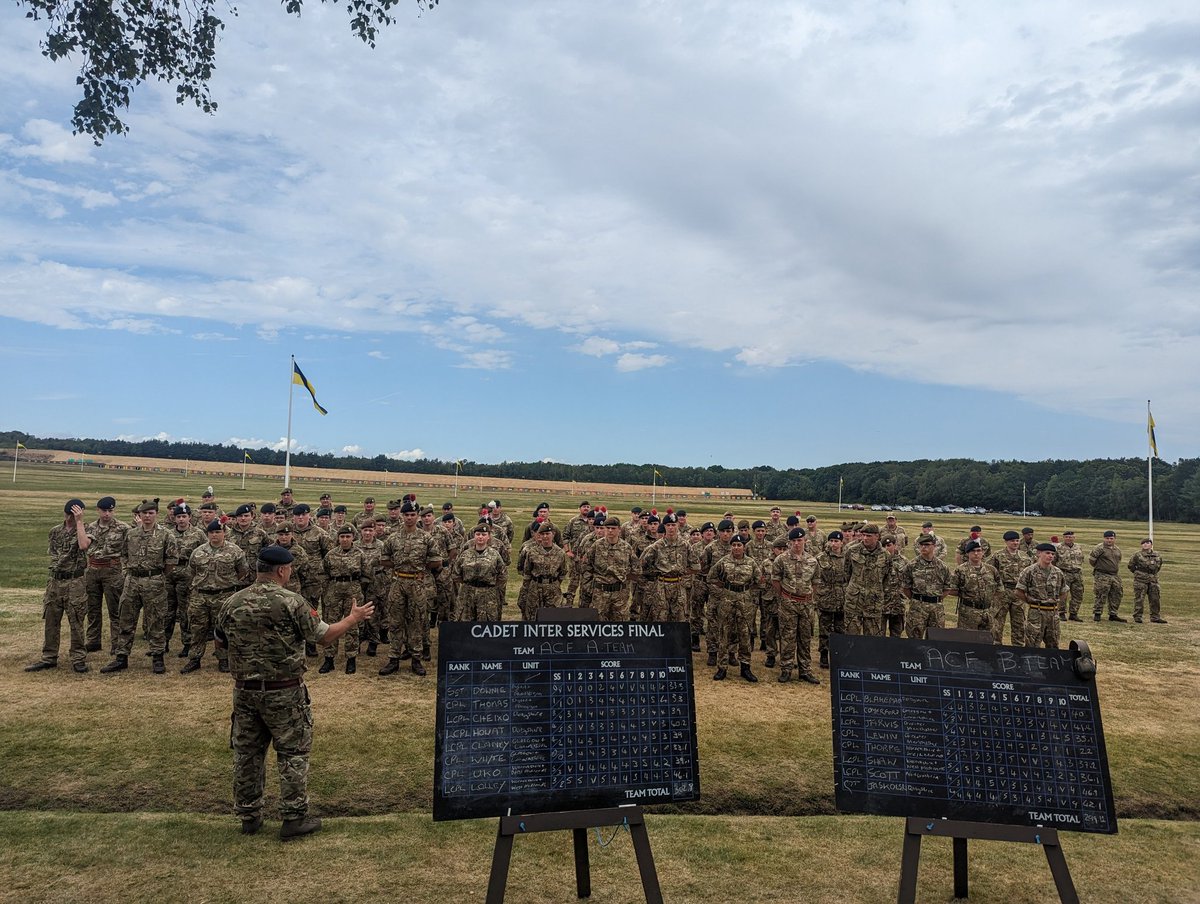 ACFShooting's tweet photo. As ISCRM comes to a close we are heading to the presentations. The cadets have done themselves, their units and the ACF proud. Well done to all. Looking forward to seeing you collect your trophies and medals. #ISCRM @ArmyCadetsUK @ColCadetsACF https://t.co/SSyAuVtX80