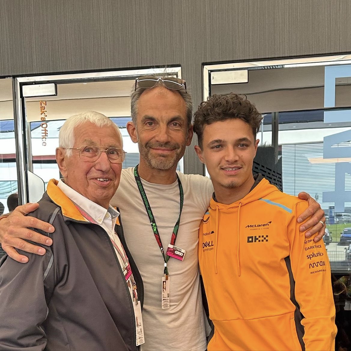 Norrislandofans's tweet photo. Lando with his dad and Granddad at Silverstone🥹 3 generations of Norris’s🧡 https://t.co/IVp5fFYQqu
