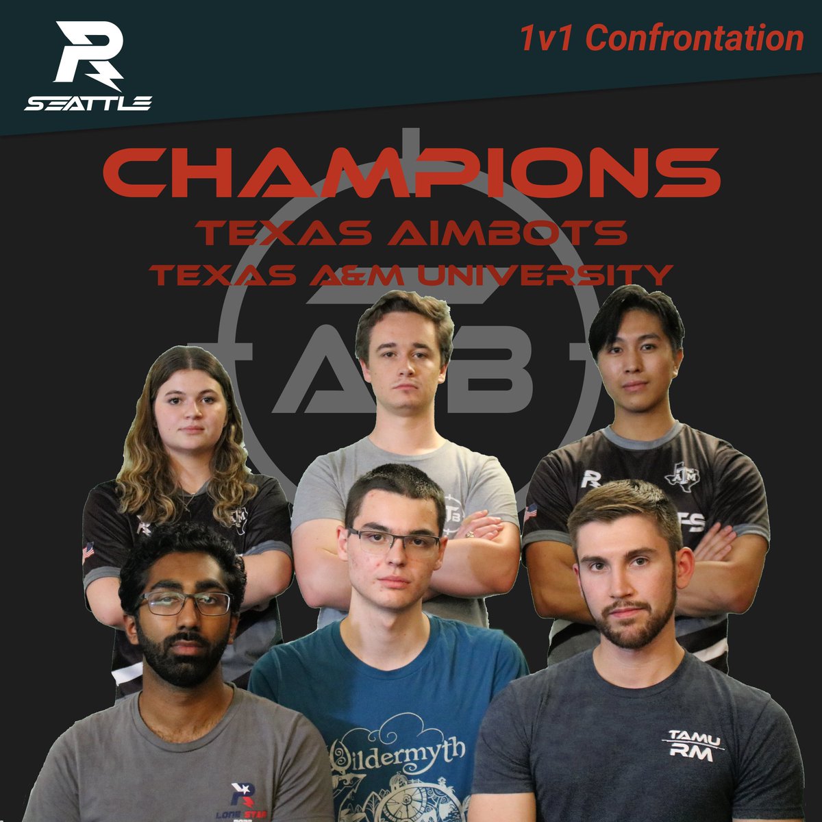 Congratulations to <a href="/TAMURobomasters/">TAMU RoboMasters</a>, champions of the 1v1 Confrontation at #RMNASEA. They fought a valiant semifinal, defeating the defending champs, before winning the grand finals 3-0.

Good game to UIUC for coming in 2nd! #robomaster2023 #robomaster #robomasterNA