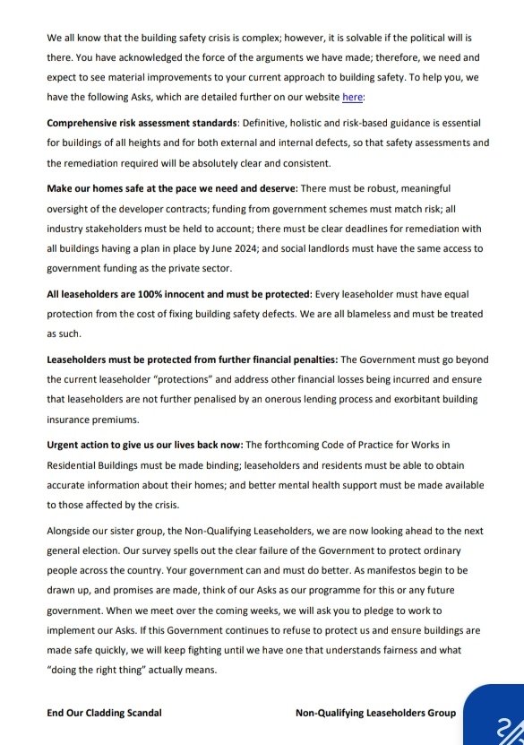 🔴 NEW: Today we are resetting our campaign to give a clear focus on what needs to happen next to end this scandal for good. Our letter to @MichaelGove 👇 endourcladdingscandal.org/newsfeed/our-l… #EndOurCladdingScandal