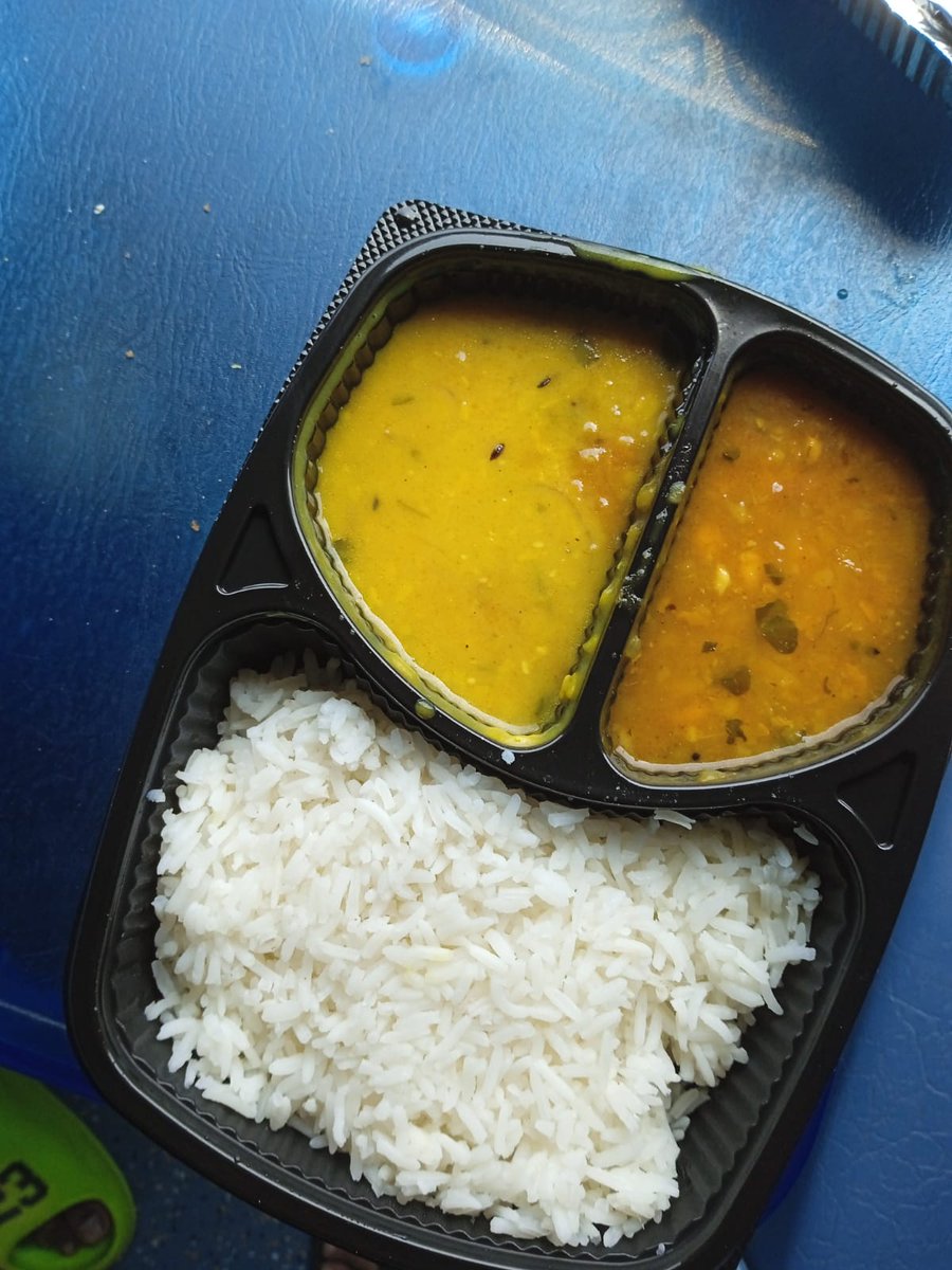 vishu_071's tweet photo. @RailwaySeva  I am complaining For Bad Experience of staff and over price standard thali rs 80 - And they are asking me to give 180 for that and when I asked for bill they changed my Thali nd give me thali they are saying wwe dont have roti ,dahi  , spoon nothing 
Pnr -6221585033 https://t.co/988cGYjOu7