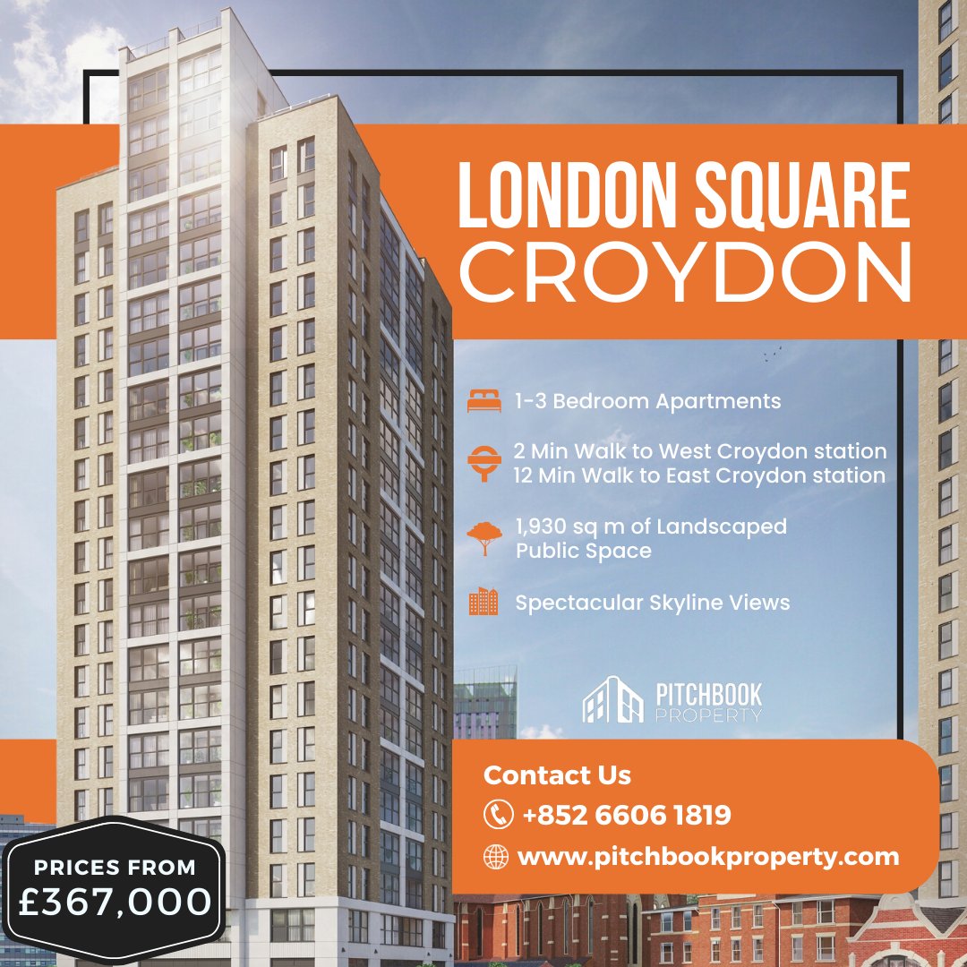 PitchbookProp's tweet image. 🔝 Your City Living Upgraded at London Square, Croydon! 

🎯 Central Location 🌿 Urban Oasis 🛍️ Shopping Galore 🎖️ Top-Tier Amenities 🌇 Live the High Life
🔁 Superb Connectivity 🎓 Top Schools 💰 Solid Investment

22 &amp;amp; 23 July 2023 - JOIN US AT THE EXHIBITION IN HK! 

#pitchbook