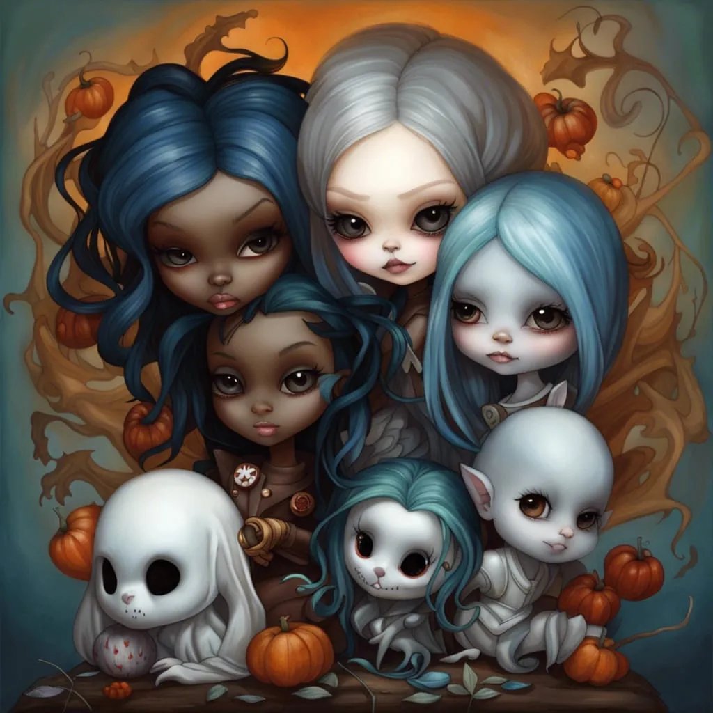 shad_owin's tweet photo. Ghosts and goblins and all my friends. - made with NightCafe Creator  https://t.co/hD2c2n3uQy #aiart #nightcafe #digitalart #vqganclip via @NightcafeStudio https://t.co/hk5AYtYqWz
