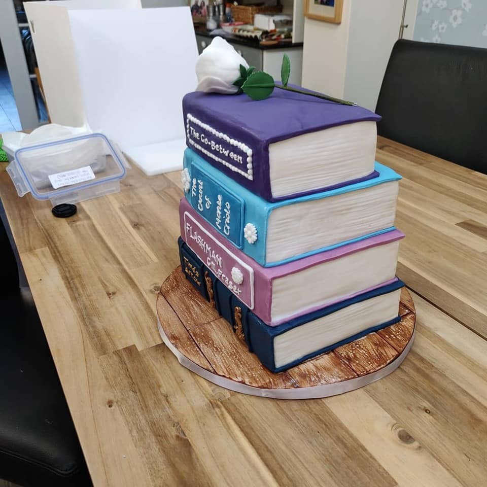 Books. Our #cakes are always #glutenfree #celiac. We also do #dairyfree #vegan. #Weddingcakes delivered to #northeast #UK. Or collection only from #Newcastle. cakezy.co.uk #weddingcake #wedding #cake #birthdaycakes #anniversarycakes #cupcakes #cakedecorating